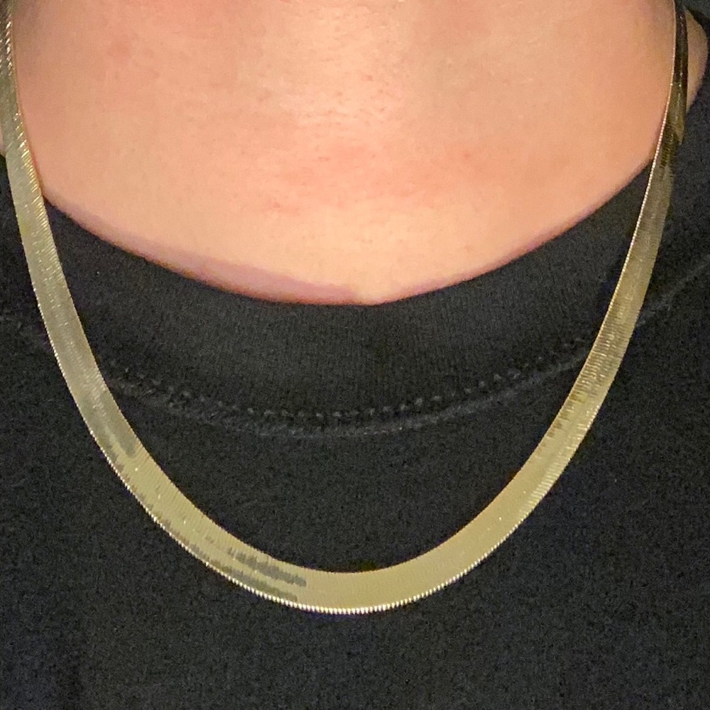 Gold Chain Herringbone Chain 20in 6mm